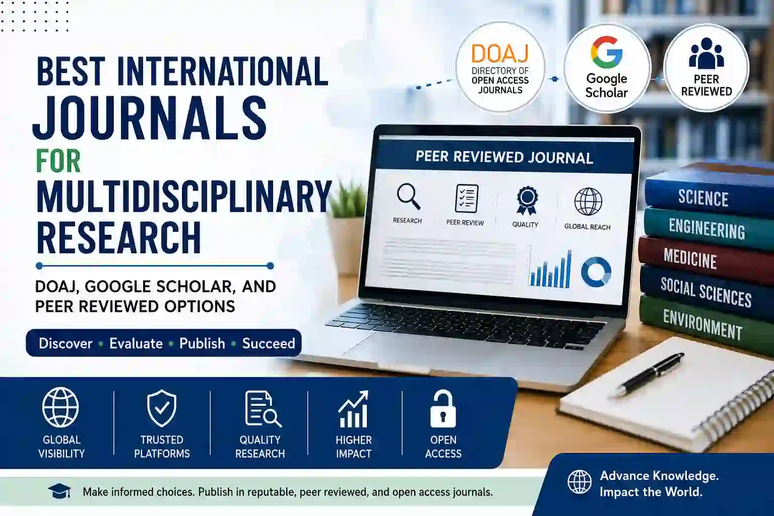 Best International Journals for Multidisciplinary Research DOAJ, Google Scholar, and Peer Reviewed Options